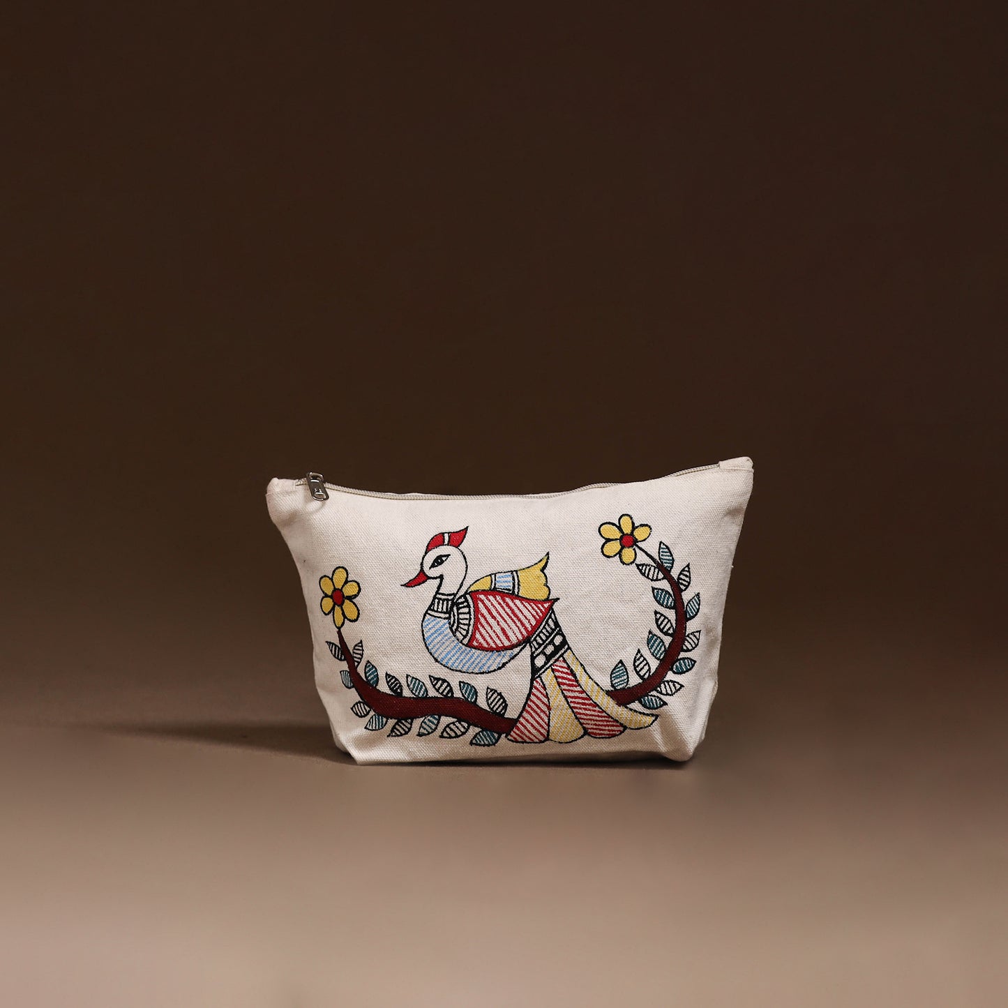Madhubani Handpainted Utility Pouch 04
