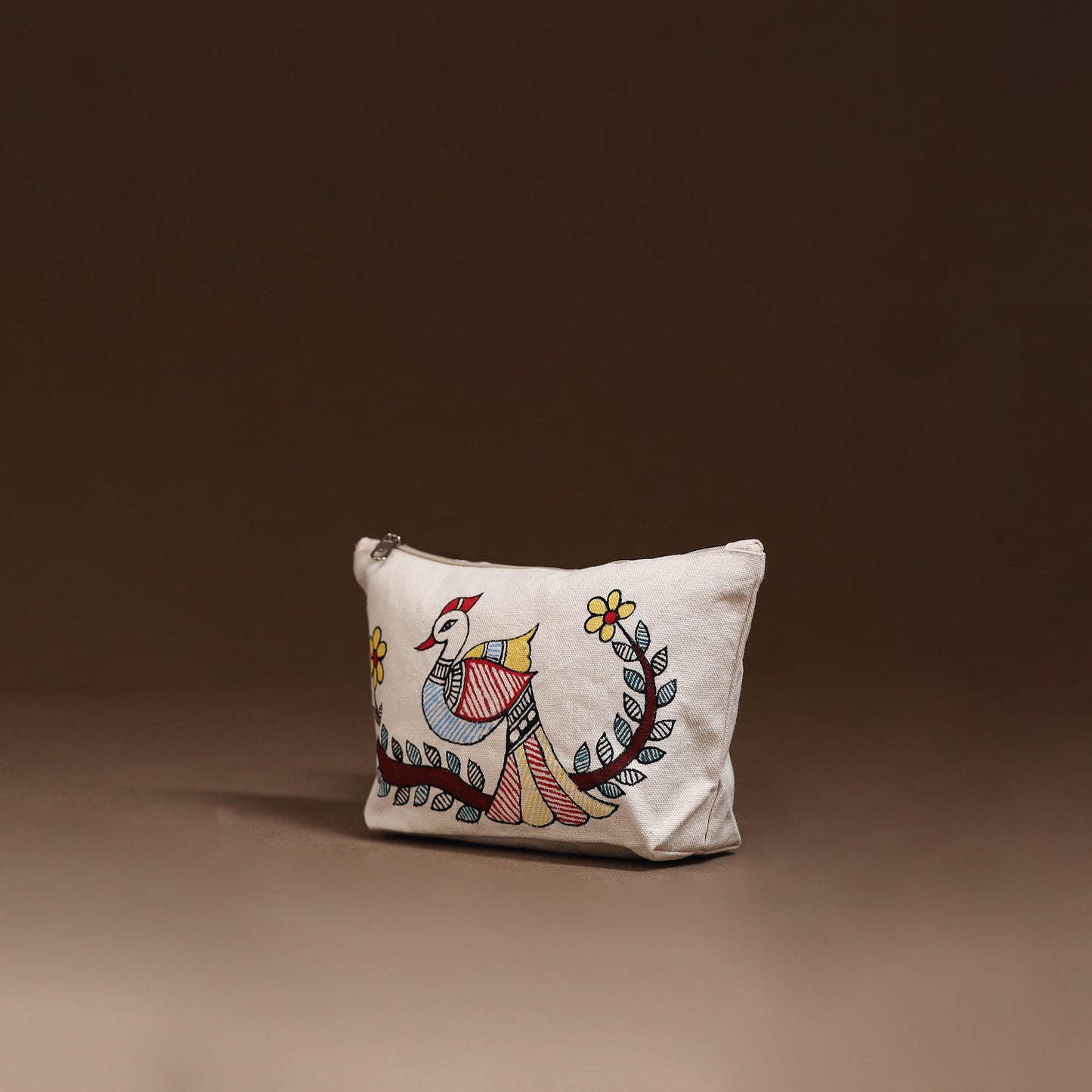 Madhubani Handpainted Utility Pouch 04