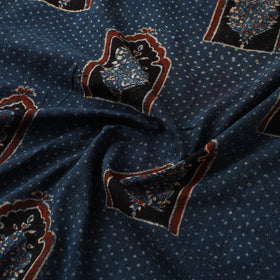 Hakoba Hand Block Ajrakh Print Natural Dyed Cotton Fabric 106