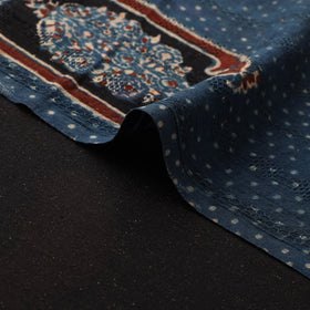 Hakoba Hand Block Ajrakh Print Natural Dyed Cotton Fabric 106