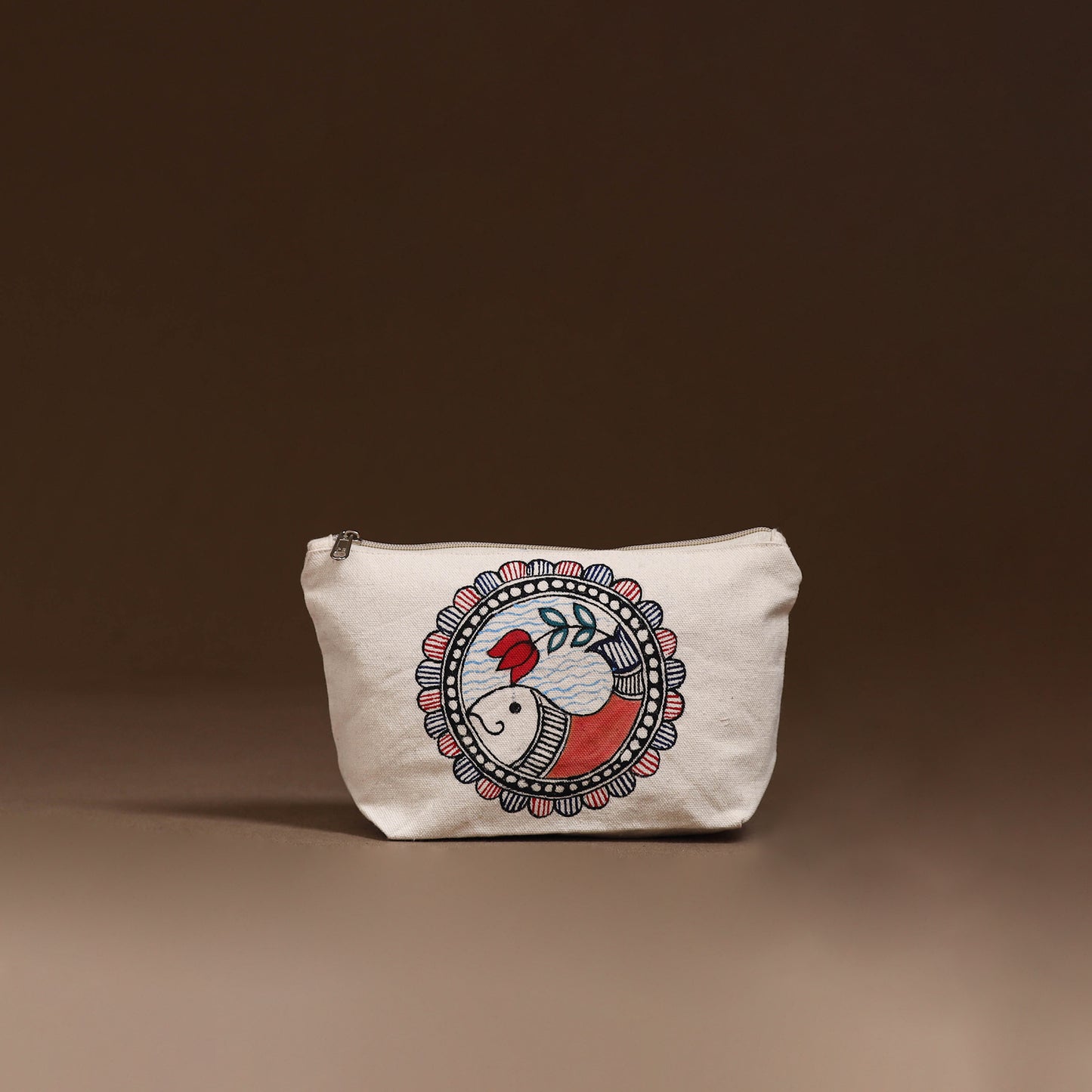 Madhubani Handpainted Utility Pouch 06