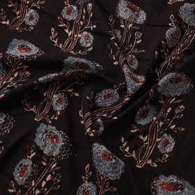 Hakoba Hand Block Ajrakh Print Natural Dyed Cotton Fabric 107