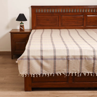 Handloom Cotton Single Bedsheet (90 x 60 in) 242
