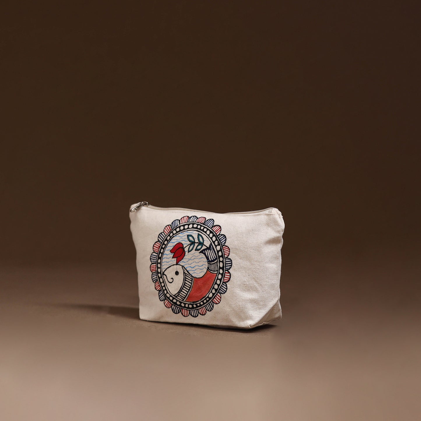 Madhubani Handpainted Utility Pouch 06