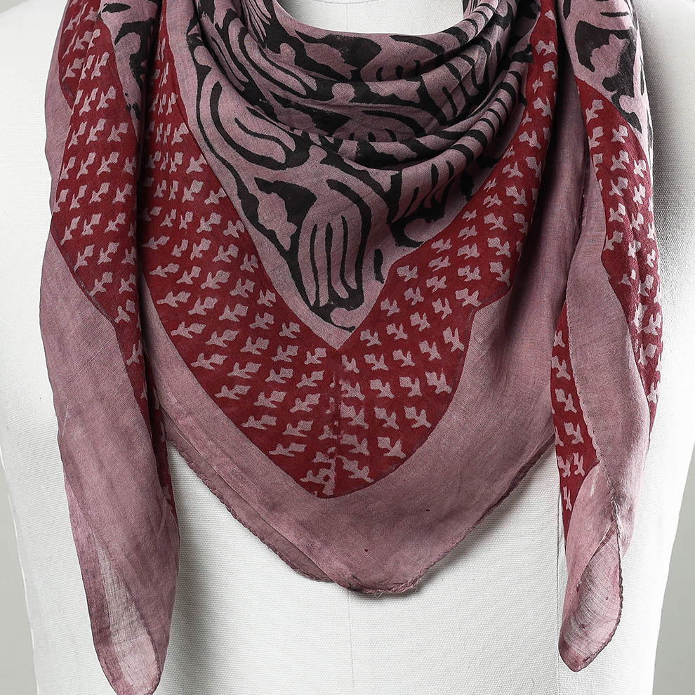 Block Printed Cotton Scarf
