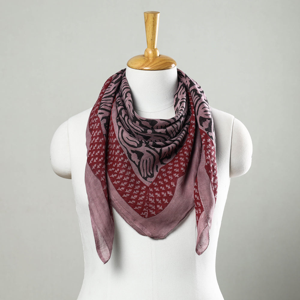 Block Printed Cotton Scarf
