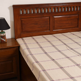 Handloom Cotton Single Bedsheet (90 x 60 in) 242