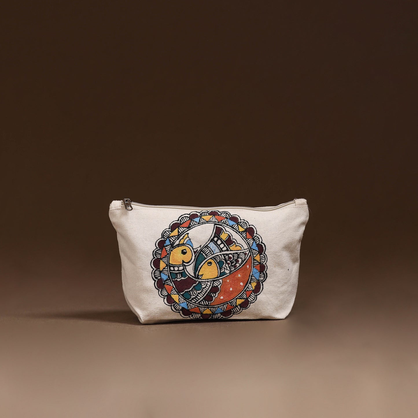 Madhubani Handpainted Utility Pouch 07