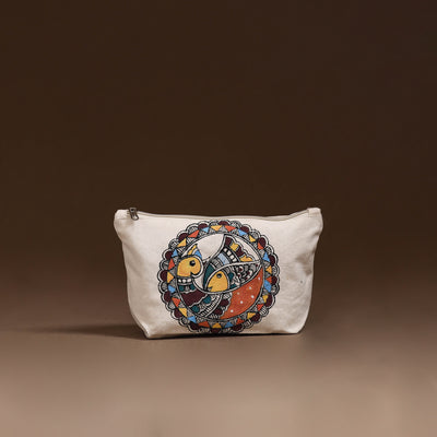 Madhubani Handpainted Utility Pouch 07