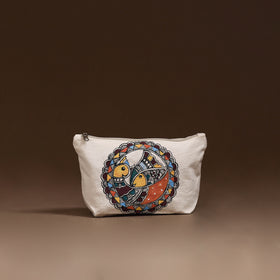 Madhubani Handpainted Utility Pouch 07