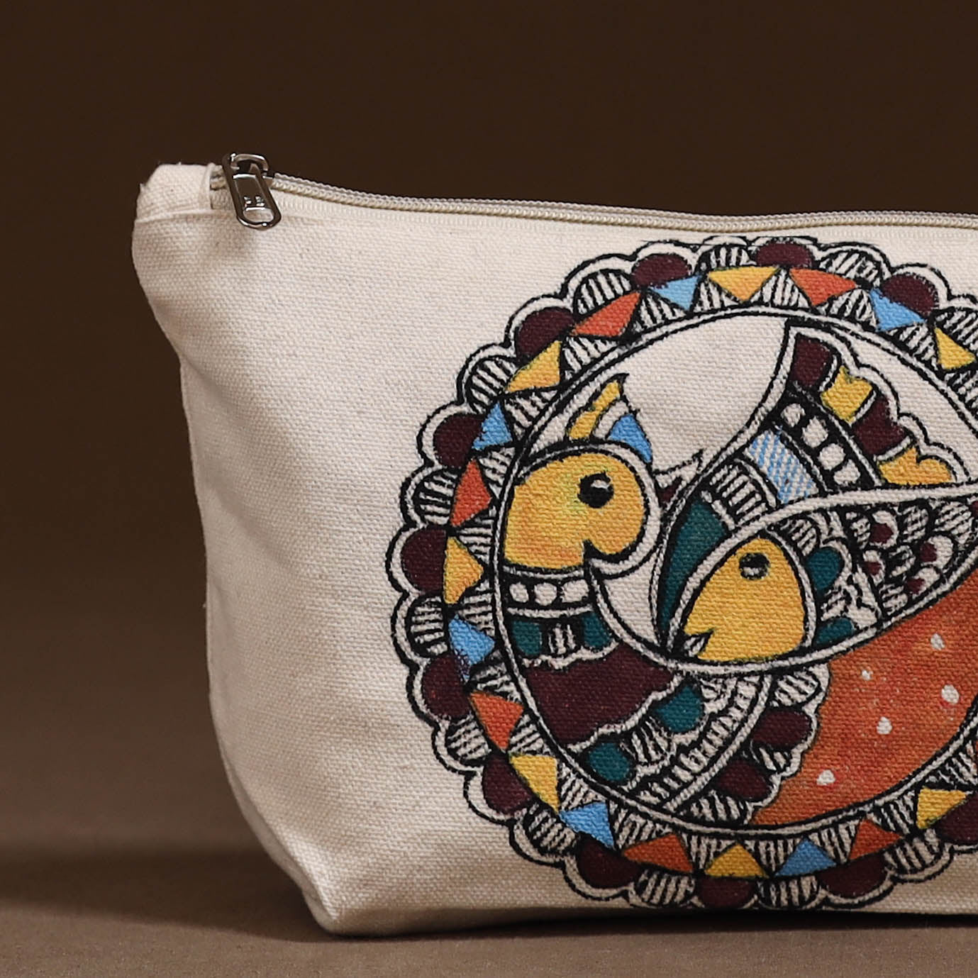 Madhubani Handpainted Utility Pouch 07