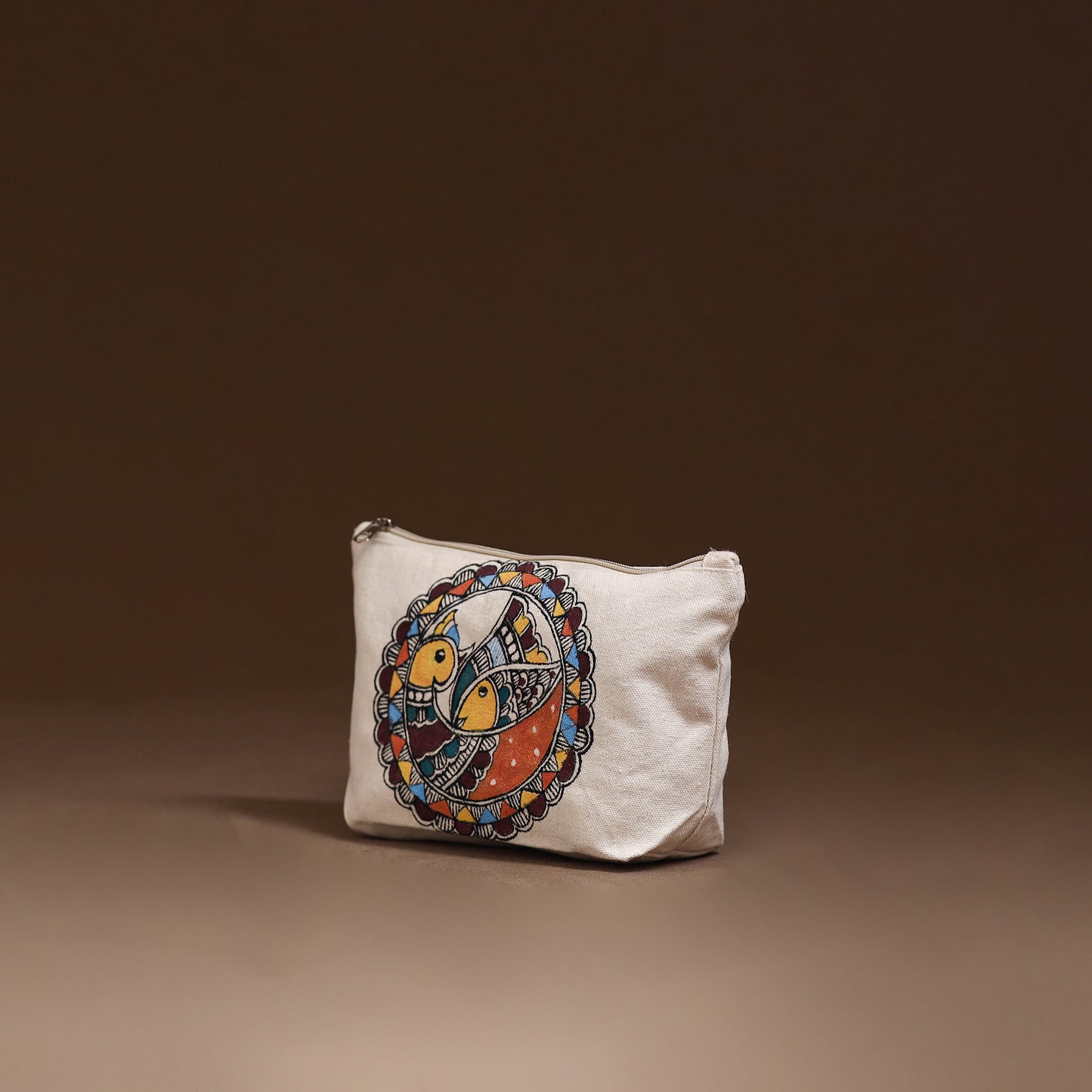 Madhubani Handpainted Utility Pouch 07