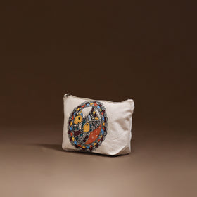 Madhubani Handpainted Utility Pouch 07
