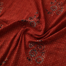 Hakoba Hand Block Ajrakh Print Natural Dyed Cotton Fabric 109