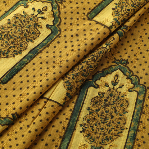 Hakoba Hand Block Ajrakh Print Natural Dyed Cotton Fabric 110