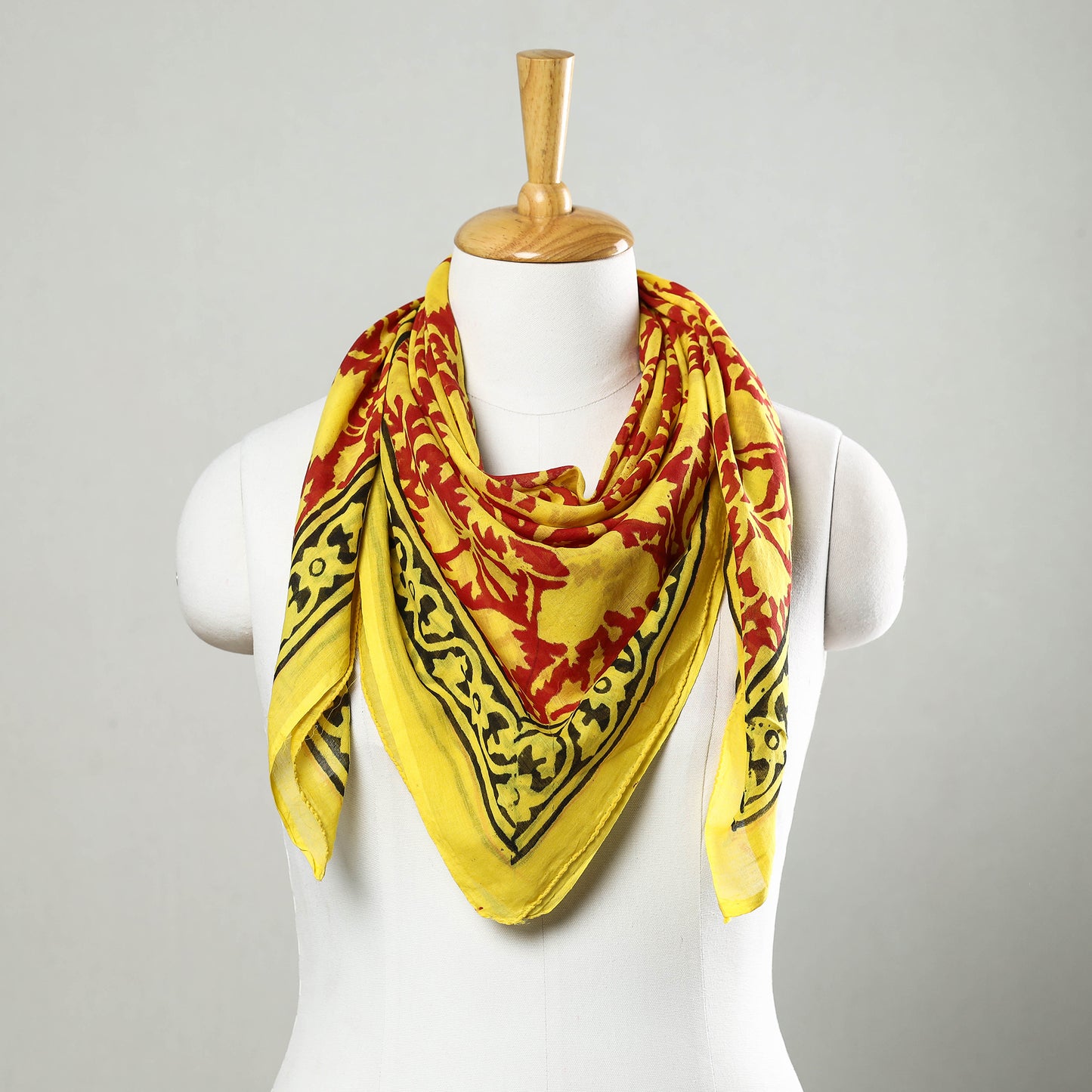 Block Printed Cotton Scarf
