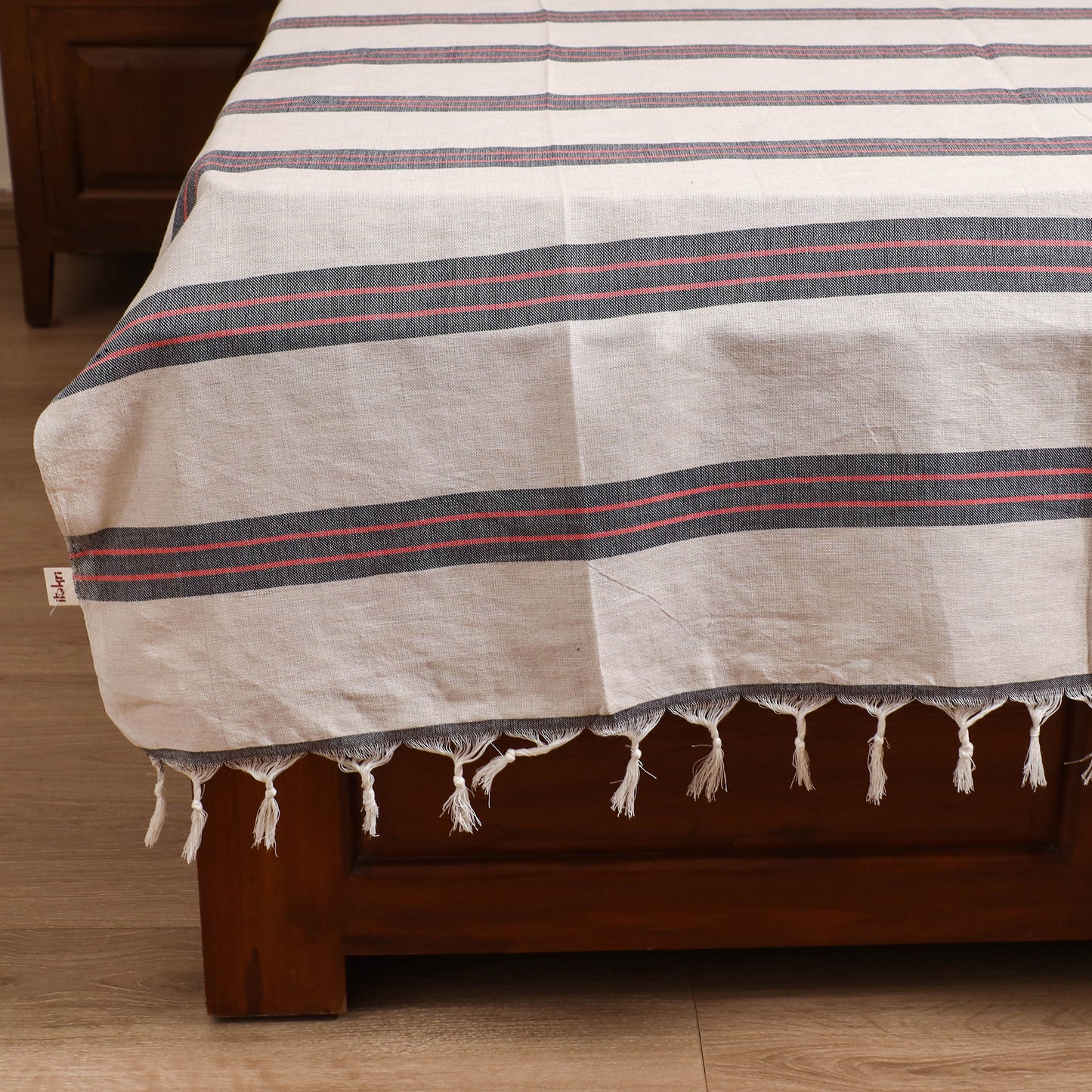 Handloom Cotton Single Bedsheet (90 x 60 in) 244