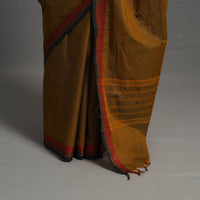 Brown - Kanchipuram Cotton Saree with Buti & Thread Border 50