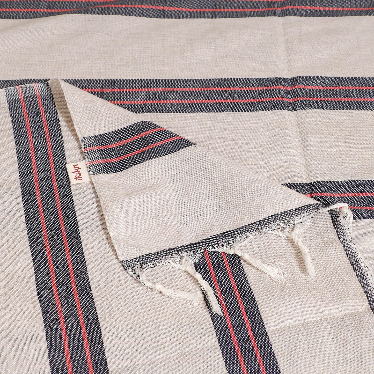 Handloom Cotton Single Bedsheet (90 x 60 in) 244