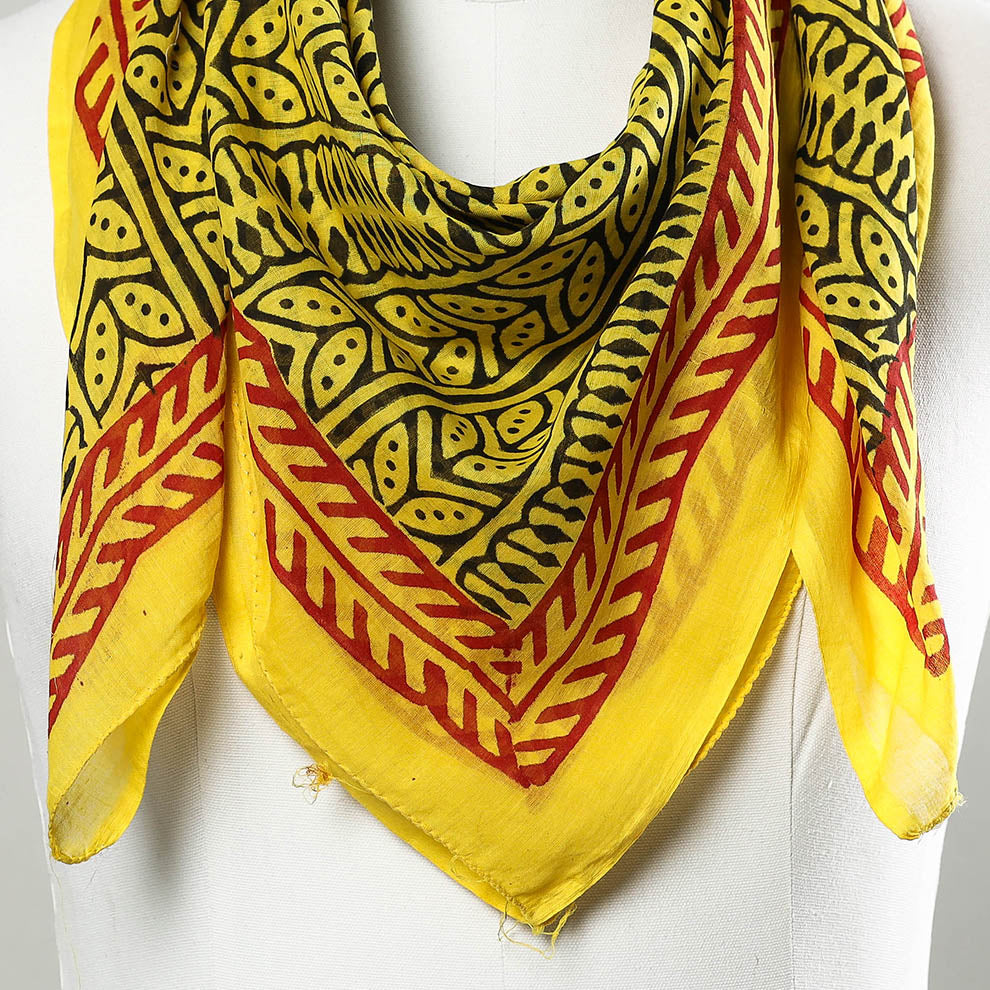 Block Printed Cotton Scarf
