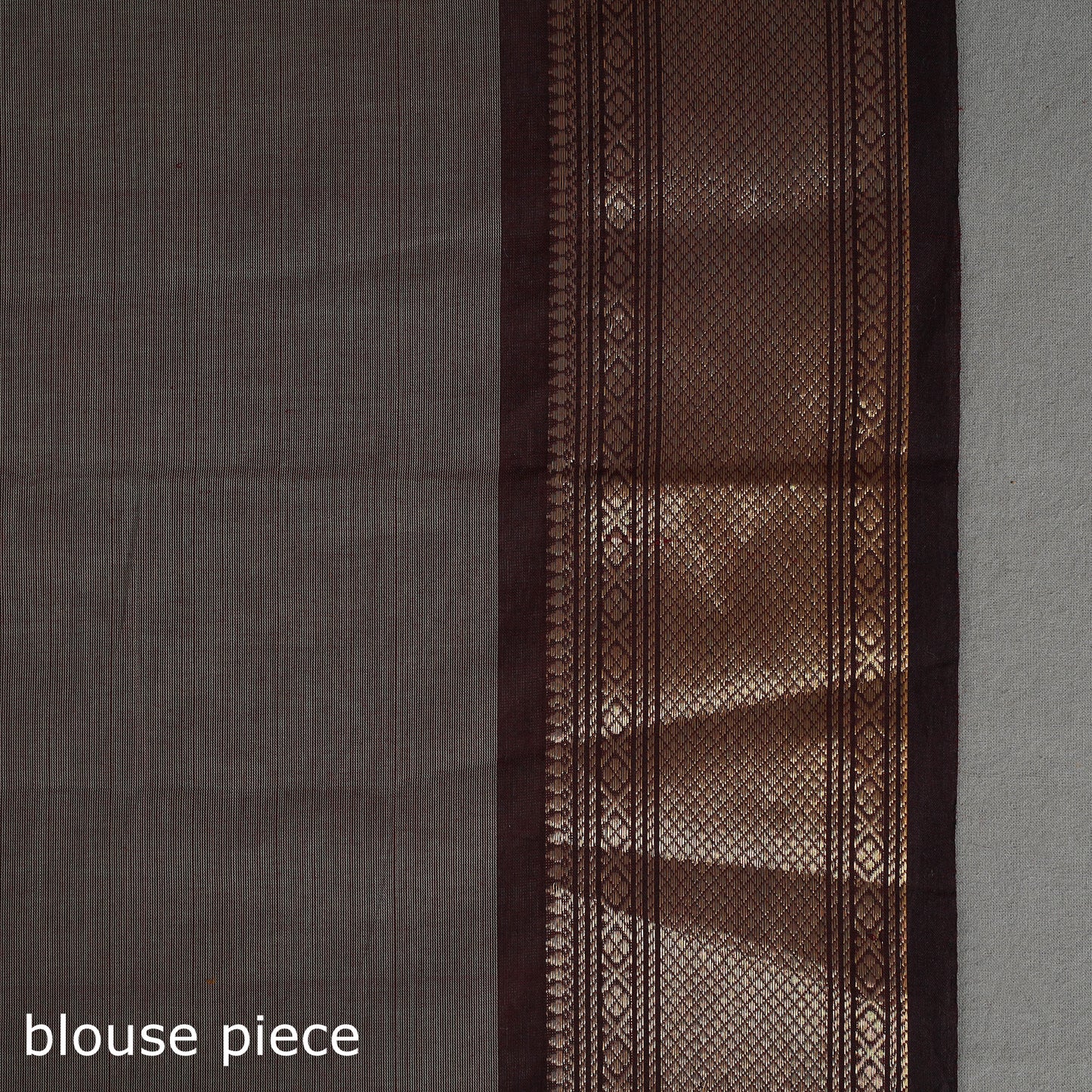 Brown - Kanchipuram Cotton Saree with Buti & Thread Border 49