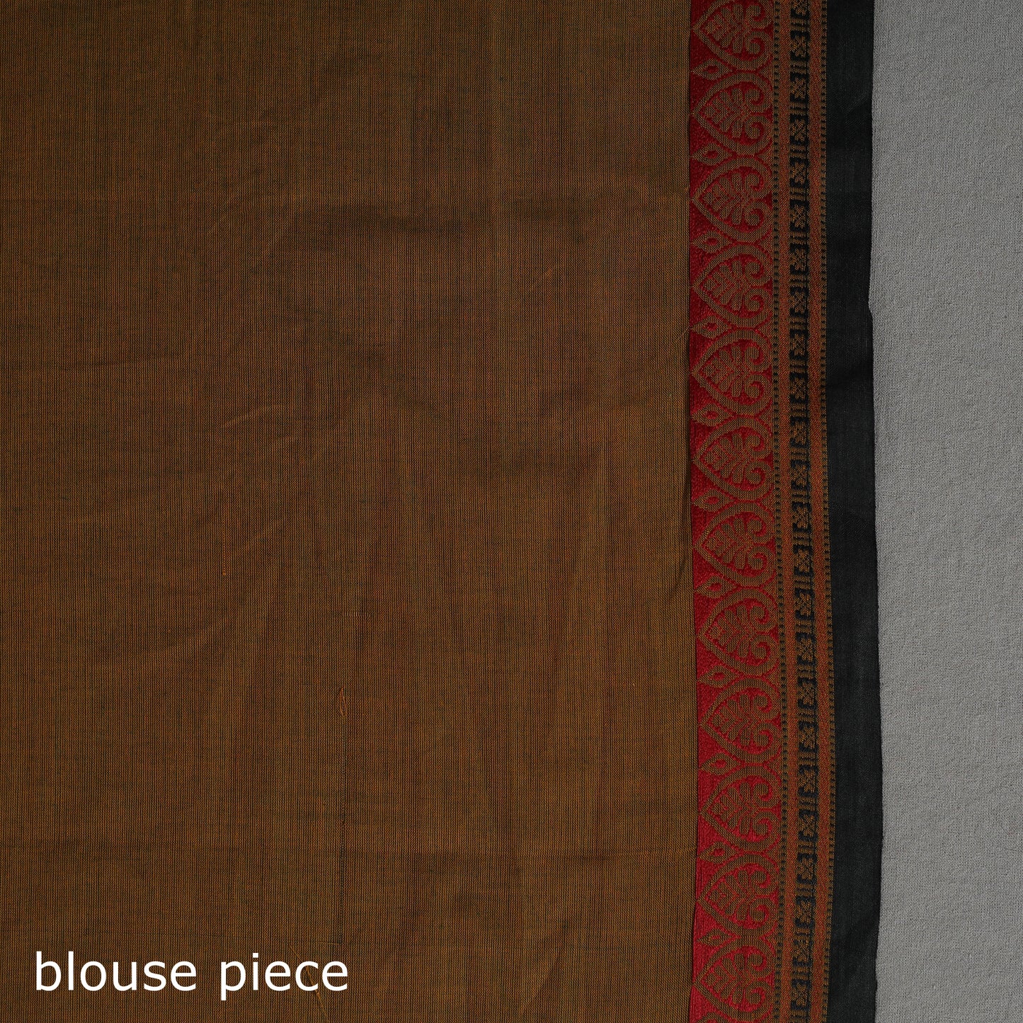 Brown - Kanchipuram Cotton Saree with Buti & Thread Border 50