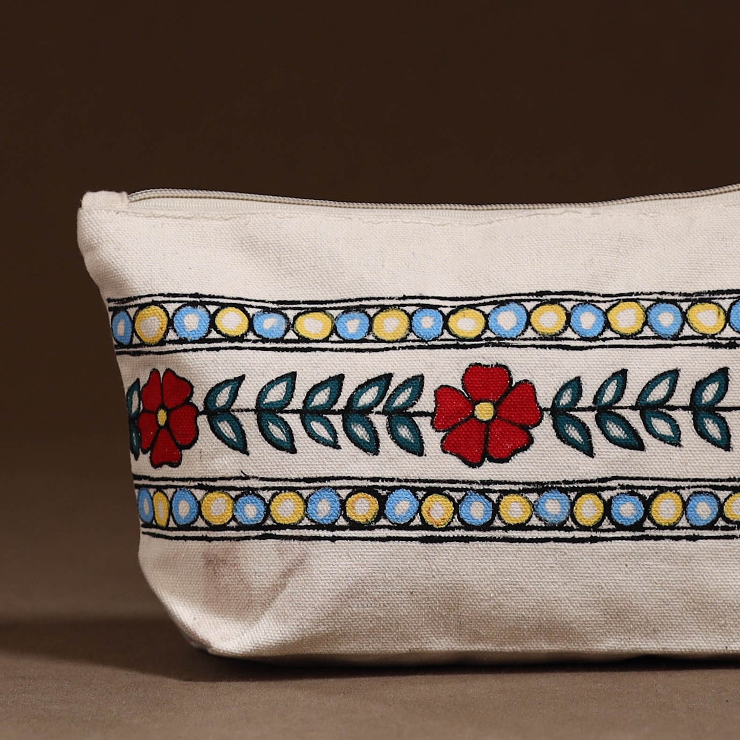 Madhubani Handpainted Utility Pouch 09