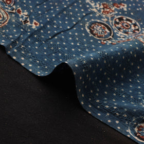 Hakoba Hand Block Ajrakh Print Natural Dyed Cotton Fabric 112