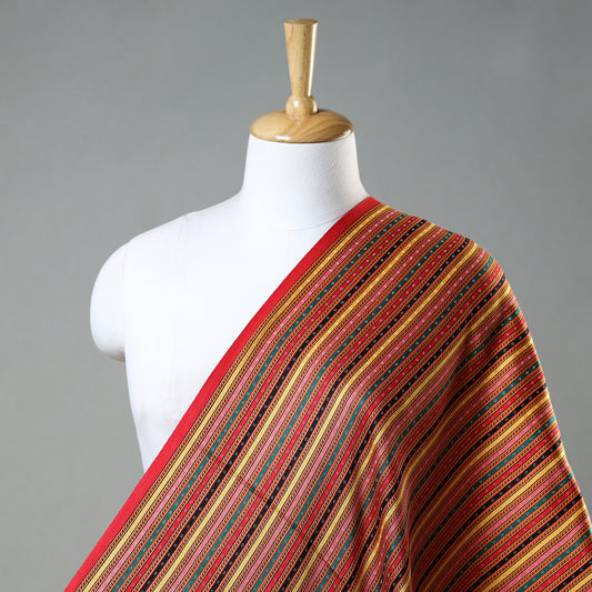 Multicolor - Pure Handloom Mashru Silk Cotton Fabric (Width - 22 in)