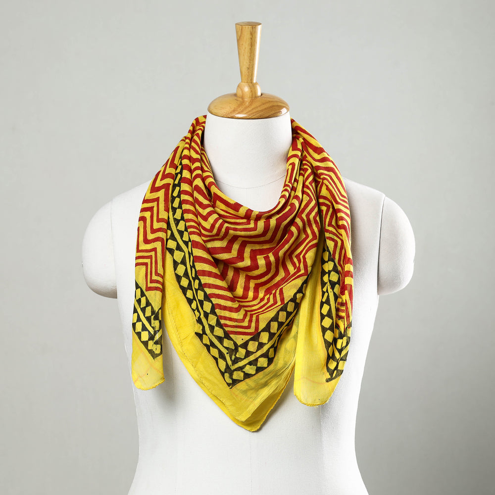 block printed scarf