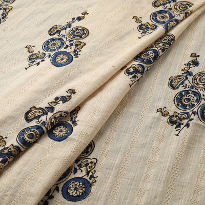 Hakoba Hand Block Ajrakh Print Natural Dyed Cotton Fabric 113