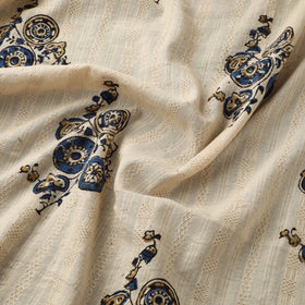 Hakoba Hand Block Ajrakh Print Natural Dyed Cotton Fabric 113