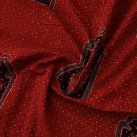 Hakoba Hand Block Ajrakh Print Natural Dyed Cotton Fabric 114