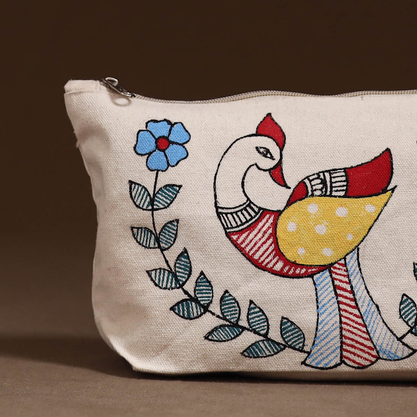 Madhubani Handpainted Utility Pouch 11