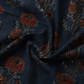 Hakoba Hand Block Ajrakh Print Natural Dyed Cotton Fabric 115