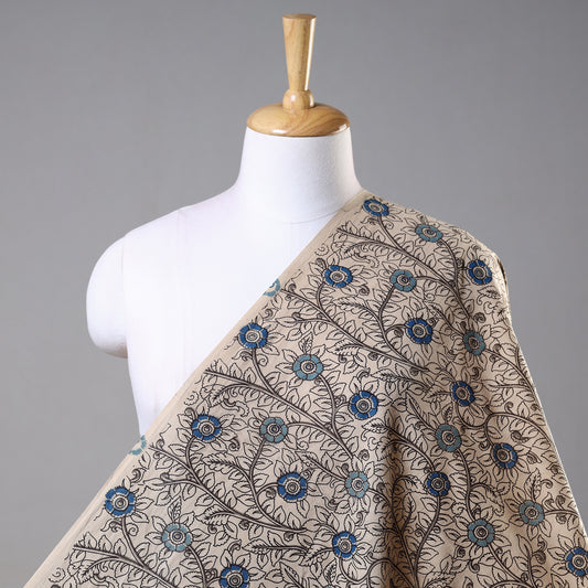 Beige - Kalamkari Printed Cotton Fabric