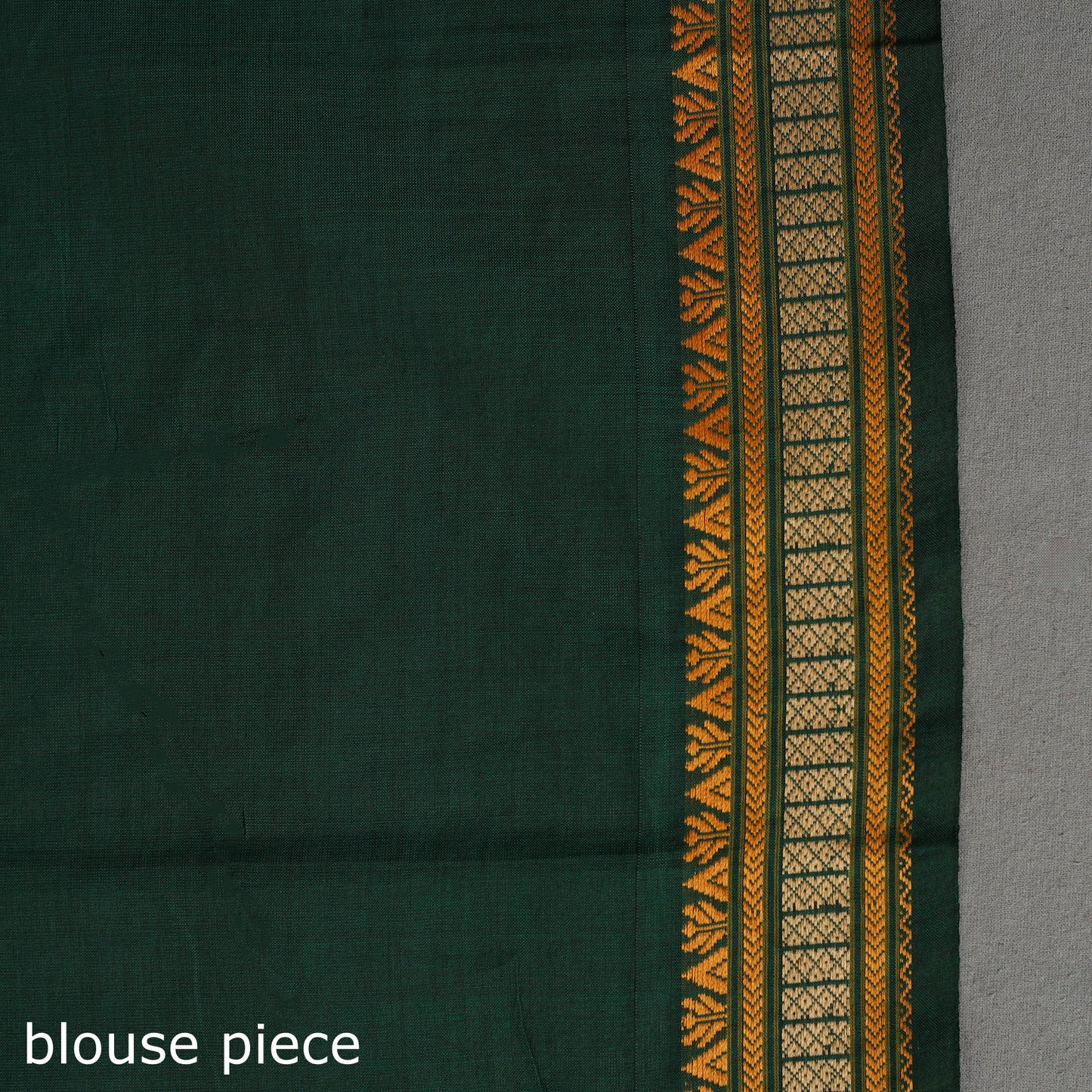 Green - Kanchipuram Cotton Saree with Zig Zag Stripes 51