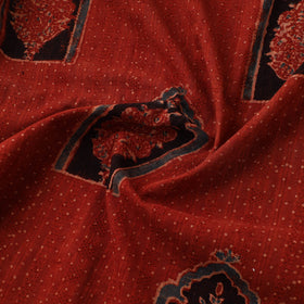 Hakoba Hand Block Ajrakh Print Natural Dyed Cotton Fabric 119
