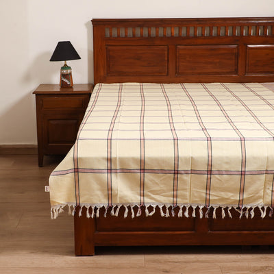 Handloom Cotton Single Bedsheet (90 x 60 in) 252