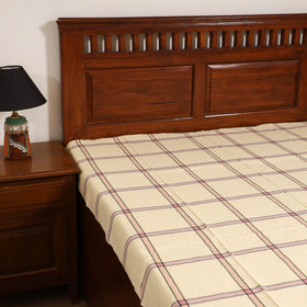 Handloom Cotton Single Bedsheet (90 x 60 in) 252