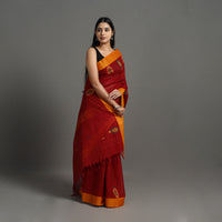 Red - Kanchipuram Cotton Saree with Buta 56