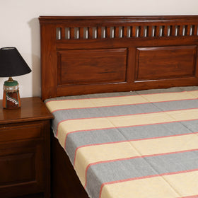 Handloom Cotton Single Bedsheet (90 x 60 in) 253