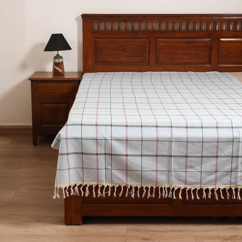 Handloom Cotton Single Bedsheet (90 x 60 in) 254