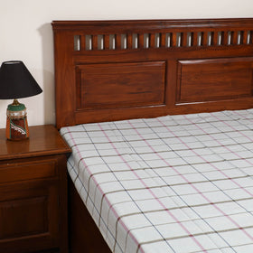 Handloom Cotton Single Bedsheet (90 x 60 in) 254