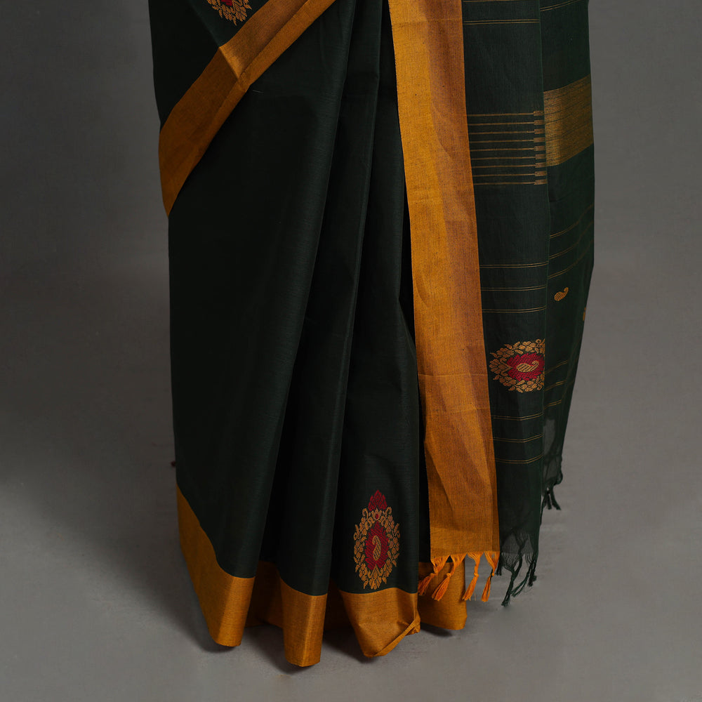 Green - Kanchipuram Cotton Saree with Buta 58