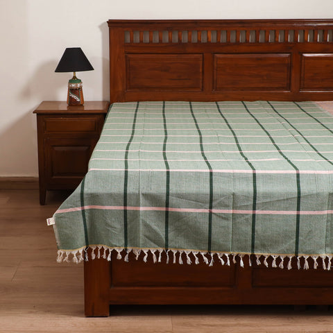 Handloom Cotton Single Bedsheet (90 x 60 in) 257