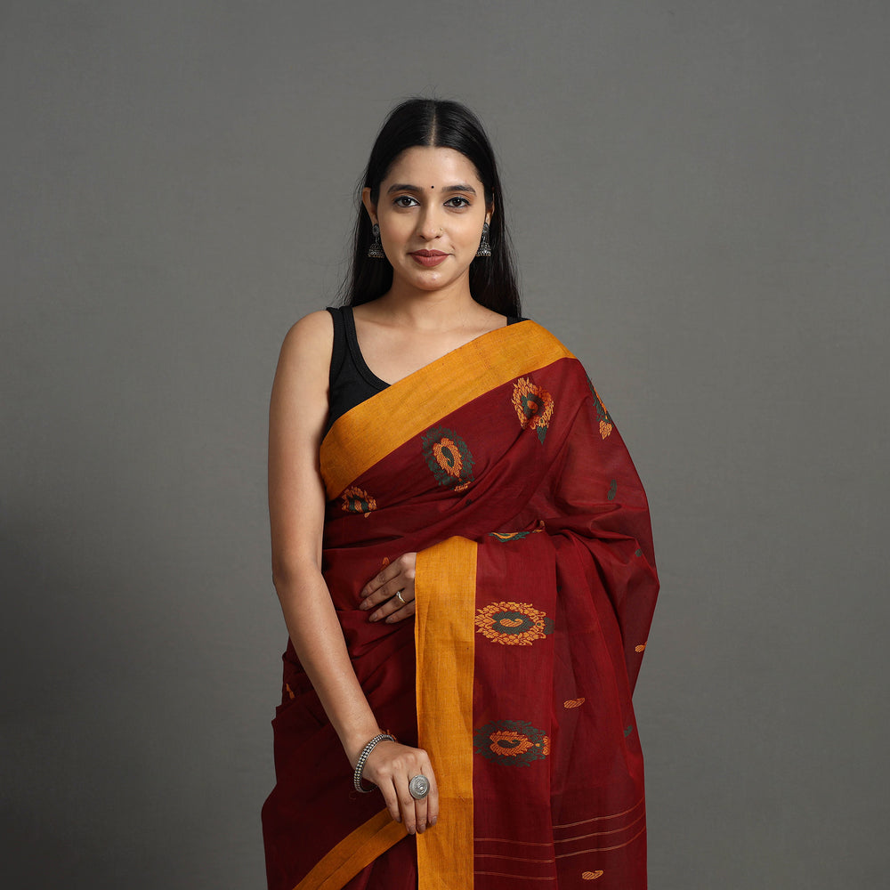 Red - Kanchipuram Cotton Saree with Buta 59