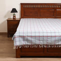 Handloom Cotton Single Bedsheet (90 x 60 in) 258