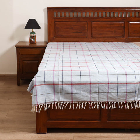 Handloom Cotton Single Bedsheet (90 x 60 in) 258