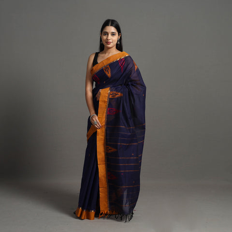 Blue - Kanchipuram Cotton Saree with Buta 61